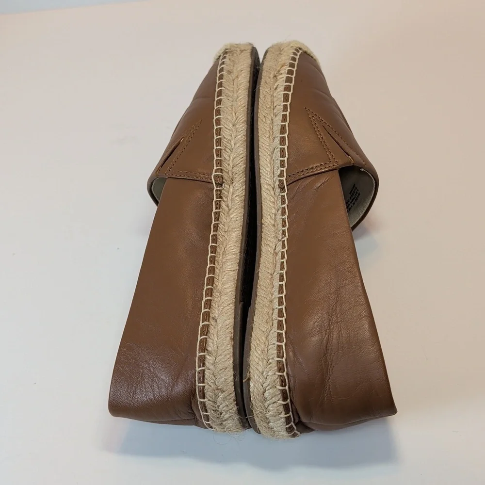 MICHAEL Michael Kors Brown Leather Espadrille Flats Size 6